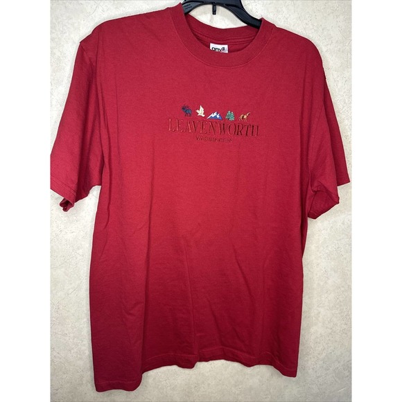 Anvil Other - Vintage Embroidered Leavenworth WA Tshirt Anvil Tag EUC Sz L